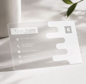 บัตรธุรกิจพลาสติกใสแบบกำหนดเอง บัตรธุรกิจพลาสติกพรีเมียม บัตรชื่อแบบโปร่งใส พิมพ์บัตรชื่อ - Product Image 1