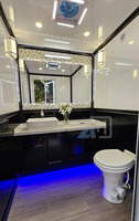 Oferta Especial: Remolque de Baño Portátil de Lujo con 2 Cabinas, Elegante y Móvil, Estándar Estadounidense, para Eventos