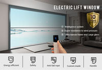 DERCHI Fenêtre à lamelles électrique intelligente et moderne en alliage d'aluminium, à commande à distance, avec double vitrage trempé, pour cuisine et villa, résistante à la chaleur