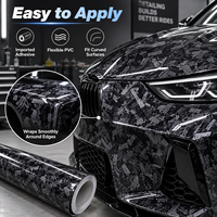 Autocollant de voiture en carbone forgé haute brillance, autocollant en PVC pour carrosserie automobile, couleur personnalisée, décoration extérieure, OEM ODM