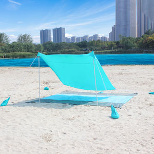 Tienda de playa para 3 a 4 personas, refugio solar instantáneo, paraguas de playa fácil con UPF 50 + UV, portátil, a prueba de viento - Product Image 3