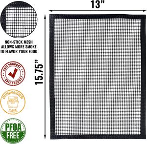 BBQ Grill Mesh Mat Résistant À La Chaleur Non Toxique Mesh Grill Mat Tapis <span class=keywords><strong>De</strong></span> Cuisine Non-tique <span class=keywords><strong>Réutilisable</strong></span> Lavable <span class=keywords><strong>Barbecue</strong></span> Griller <span class=keywords><strong>Feuille</strong></span> <span class=keywords><strong>De</strong></span> Maille - Product Image 3