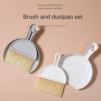 Ensemble complet de brosses de nettoyage de bureau en plastique blanc A2937, comprenant une brosse pour clavier et ordinateur avec pelle à poussière