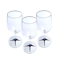 Protecteur de base de gobelets de verre à vin en néoprène de couleur blanche vierge antidérapante
