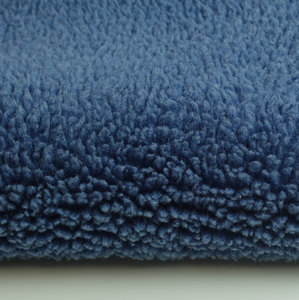 Vải Dệt Kim Áo Khoác Bán Buôn Thoáng Khí Siêu Mềm 100% Polyester Sherpa Boucle Lông Cừu Đồng Bằng Vải Nhung Quần Áo Ngủ - Product Image 4