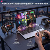 Moniteur de jeu portable sur mesure de 14 pouces, Lapdock avec batterie 5000 mAh, double haut-parleur, prise USB pour Steam Deck, Switch, PS5