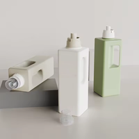 Fabricant Bouteille carrée à poignée en PE Bouteille de détergent à lessive de grande capacité de 1,25 L emballage en plastique