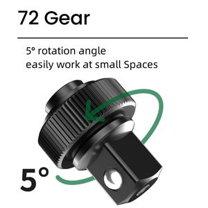Mini clé à molette 3 pièces 1/4 ''3/8'' 1/2 ''avec cliquet de paume à surface moletée pour les travaux à zone étroite - Product Image 3