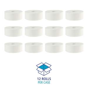 Papier toilette en rouleau géant en bambou, 1000 pieds, blanc (boîte de 12) - Product Image 2