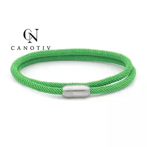 New Styles Wholesale Unique Jewelry Men Bracelets 2021 Hand Made Rope Bracelets With Magnetic Clasp