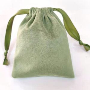 Custom Logo Soft Velvet Drawstring Pouch <b>Bag</b> Recyclable <b>Tassel</b> Dust Jewelry <b>Suede</b> Gift Packaging with Eco-Friendly Features - Product Image 4