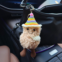 Porte-clés Pomme de Terre en Peluche au Crochet Mignon, Poupée Pomme de Terre Souriante Kawaii, Pendentif de Sac Doux et Moelleux, Cadeau Fait Main