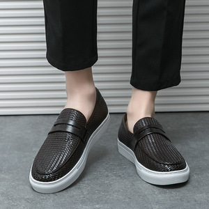 Zapatos de Boda de Verano para Hombre, Transpirables, Ligeros, con Diseño Sólido, Entresuela de Goma Antideslizante, Cierre Deslizante, Parte Superior de Cuero PU - Product Image 6