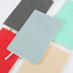 Cross-Border <b>A5</b> Soft Leather PU Simple <b>Notebook</b> Thermal Bound Printed Style with Strap and Pocket for On-The-Go Note Taking - Product Image 1