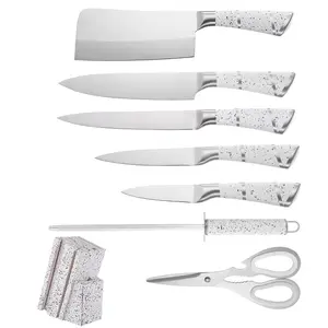 Produttore prezzo competitivo coltello rosso in acciaio inox cucina cucina cuoco coltello set per cucina con blocco e temperino