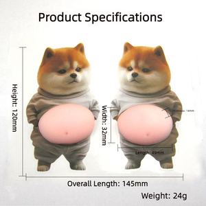Offre Spéciale : Autocollant <span class=keywords><strong>Anti</strong></span>-Collision Super Doux en Silicone pour Voiture et Maison, Motif Shiba Inu Corgi Ventru, Jouet à Presser <span class=keywords><strong>Anti</strong></span>-Choc Décoratif - Product Image 4