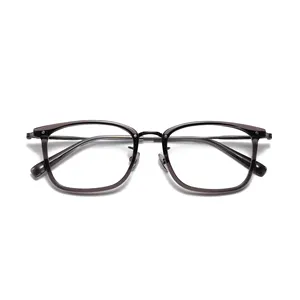 Figroad vendita calda Vintage acetato metallo occhiali da lettura montature occhiali da vista occhiali da vista produttore di occhiali