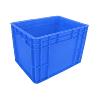 Petites caisses en plastique grises de taille européenne, en PP, empilables, étanches, pour la logistique, le déménagement, avec couvercles, pour les produits