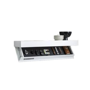 <b>Wall</b> <b>Mounted</b> Wooden Storage <b>Shelf</b> With Drawer Natural Wood Color Rectangle Shape Durable Home Decor - Product Image 4