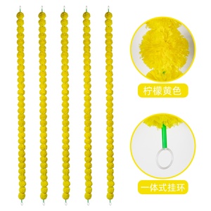 พวงมาลัยดอกดาวเรือง DAMAI สำหรับตกแต่งงานแต่งงานแบบอินเดีย พวงมาลัยดอกไม้ประดิษฐ์สำหรับตกแต่งงานแต่งงาน ตกแต่งงานดิวาลี - Product Image 5