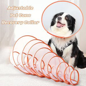 सर्जरी के बाद कुत्तों के लिए लचीला प्लास्टिक कुत्ता शंकु कॉलर नरम पालतू - Product Image 2