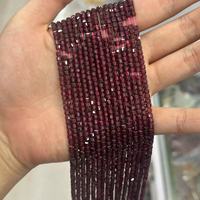 Perles carrées en quartz fraise naturel de 3 mm, facettées, en forme de dés, pierres précieuses rubis, pierres de guérison, pour la fabrication de bijoux DIY, brin complet