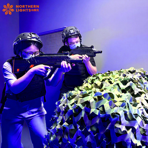 Set Sistema di Gioco Laser Tag Wireless Multigiocatore Commerciale da Esterno e Interno con Fucile e Corpetto per Tiro - Product Image 1