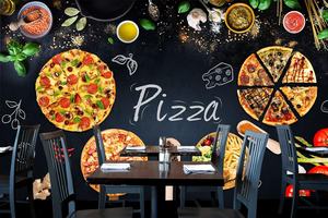 Pizza Murale Papier Peint Pizza Shop <span class=keywords><strong>Tableau</strong></span> <span class=keywords><strong>Noir</strong></span> <span class=keywords><strong>Fond</strong></span> Mural Restaurant Grand Papier Peint - Product Image 2