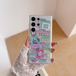 Funda Protectora Delgada de TPU Transparente con Estampado de Dibujos Animados para <span class=keywords><strong>Samsung</strong></span> S25 S26 Ultra, Antiarañazos, para iPhone 16 17 Pro Max - Product Image 6