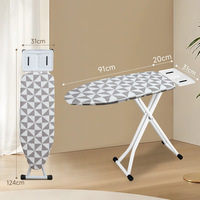 Planche à repasser professionnelle haut de gamme en métal, pliable, pour la maison, avec tabouret, type sur pied, pour hôtel et vêtements