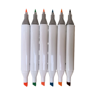 Ensemble de marqueurs à alcool à double pointe souple, imperméables, séchage rapide, logo personnalisé, pour étudiants, dessin, coloriage, papeterie artistique, coffret cadeau - Product Image 1