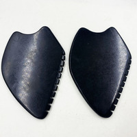 Planche de Gua Sha en Jade, Outil de Gua Sha Bien-être, Masseur Facial et Oculaire, Peigne Gua Sha Double Usage Corps et Cuir Chevelu Modèle 3698 YUEXIU