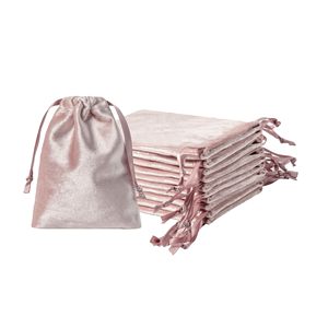 Pochettes de rangement pour bijoux en velours, tailles personnalisées, sacs à cordon doux pour bagues, colliers, boucles d'oreilles, bracelets - Product Image 1