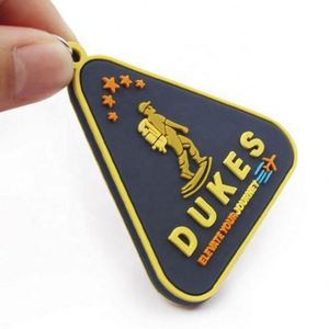 Custom Printed Logo PVC Embossed Keychain 2D Rubber Keychain Soft PVC Rubber Keyring - Product Image 6