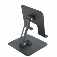 Support de tablette réglable en acier au carbone personnalisé avec angle de vision rotatif à 360°, design ergonomique de bureau à 180°, portable