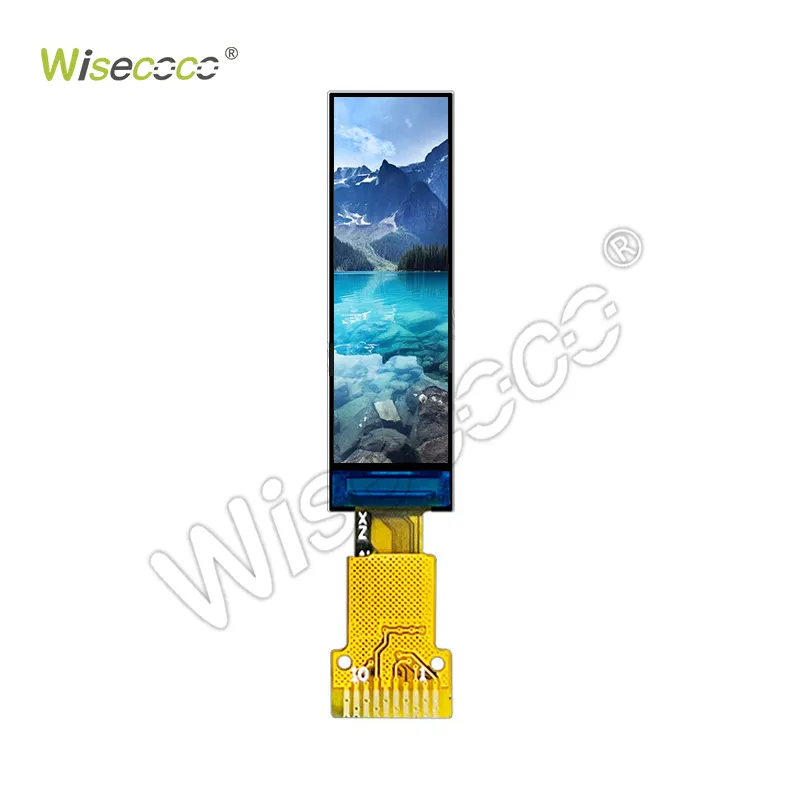 Wisecoco layar Lcd Tft 0.99 inci 40*160 260cd/m2 Spi mendukung antarmuka resolusi ukuran tampilan kustom kecerahan tinggi