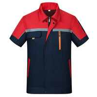 Vêtements de travail en coton sur mesure à manches courtes, combinaisons, vestes, uniformes de chantier et de garage, unisexe, vente en gros.
