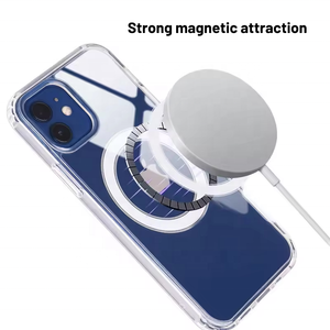 Étui de protection magnétique transparent antichoc en TPU + acrylique YWS-1300GS pour <span class=keywords><strong>iPhone</strong></span> 13 Pro Max avec chargement sans fil - Product Image 5