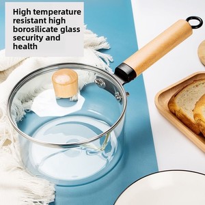 Cao giá trị xuất hiện trong suốt cao thủy tinh Borosilicate có nấu ăn nồi, nồi thủy tinh đồ nấu nướng - Product Image 5