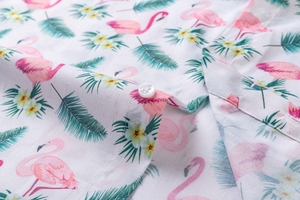 Bán Buôn Người Đàn Ông Của Hawaii Áo Sơ Mi Nút Xuống Nhiệt Đới Bãi Biển Ngắn Tay Áo Màu Hồng Bãi Biển In Người Đàn Ông Nhiệt Đới Của Hawaii Áo Sơ Mi - Product Image 4