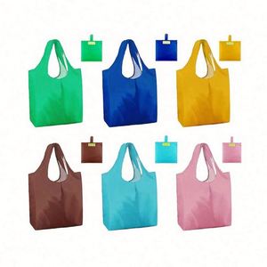 Reusable RPET Custom Polyester Foldable Promotional Multifunction Tote <b>Bag</b> for Supermarket Shopping - Product Image 1