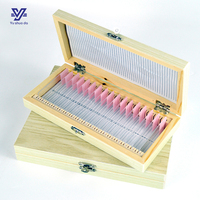Lab Economic 100pc Anti-Dust Universal Wooden Microscope Slide Box with Lid