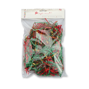Noël bricolage brillant or raphia papier lambeaux <span class=keywords><strong>noir</strong></span> froissé coupe papier déchiqueté remplissage pour boîte de remplissage décorations colorées - Product Image 5