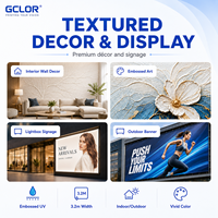 Impresora UV de rollo a rollo GCLOR Deluxejet3200U1 de 3.2m con doble carril de 1500mm I3200-U1 para impresión 3D en relieve, papel tapiz, PVC y cuero