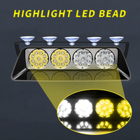 Feux stroboscopiques LED pour voiture DC12V, lampes de signalisation d'urgence, feux d'avertissement, feux clignotants pour camion, éclairage de pare-brise, double couleur