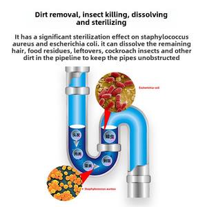 Nettoyant puissant pour tuyaux de salle de bain et de cuisine 260g, agent de dragage de canalisations, nettoyant pour éviers, poudre de nettoyage des égouts, cuisine - Product Image 4