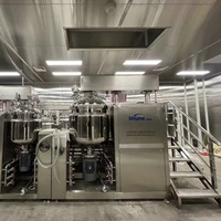 Ascenseur hydraulique dentifrice faisant pot crème mélange Agitador Lotion pour le corps homogénéisateur mélangeur vide