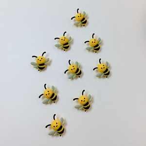 Nouvelle forme de qualité alimentaire dessin animé abeille breloques bricolage accessoires 3D Silicone perles focales pour la décoration bijoux stylos porte-clés fabrication - Product Image 4