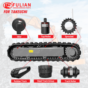 מיני חופר חלקי חילוף גומי מסלול שלדה פרוקקט פלדה עגלה קבוצת רולר תחתון רולר טאקיוצ 'י tb tz - Product Image 2