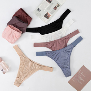 <span class=keywords><strong>Tanga</strong></span> de seda helada sin costuras para mujer, bragas sexys con diamantes de imitación, lencería, 0673 - Product Image 2